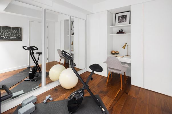 Fitness Equipment, Interior, Wood Texture Flooring