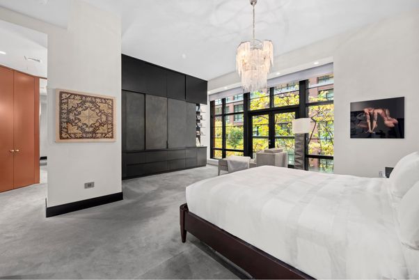 Bedroom, Chandelier, Interior, Recessed Lighting