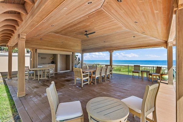 Exterior, Recessed Lighting, Water, Wooden Ceilings