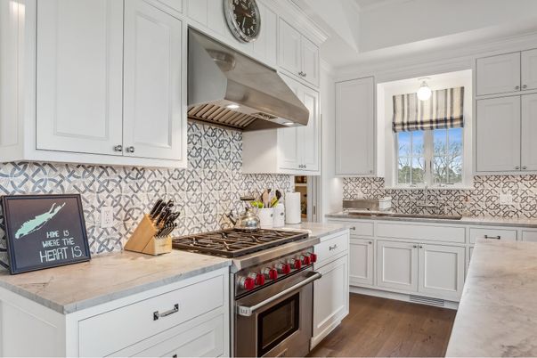 Interior, Kitchen, Pendant Lights, Stainless Steel Appliances, Wood Texture Flooring