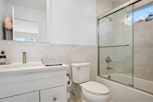 Bathroom, Glass Shower, Interior, Marble Walls