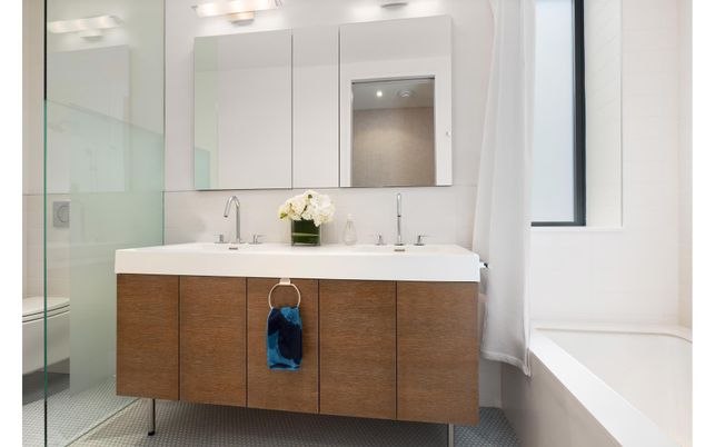 Bathroom, Dual Sink Vanities, Glass Shower, Interior