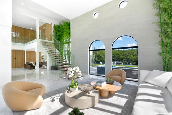 Interior, Living room, Marble, Recessed Lighting