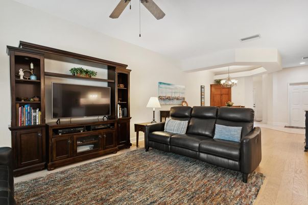Chandelier, Interior, Living room, Wood Texture Flooring