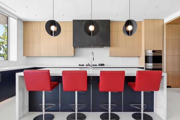 Interior, Kitchen, Pendant Lights, Recessed Lighting, Stainless Steel Appliances
