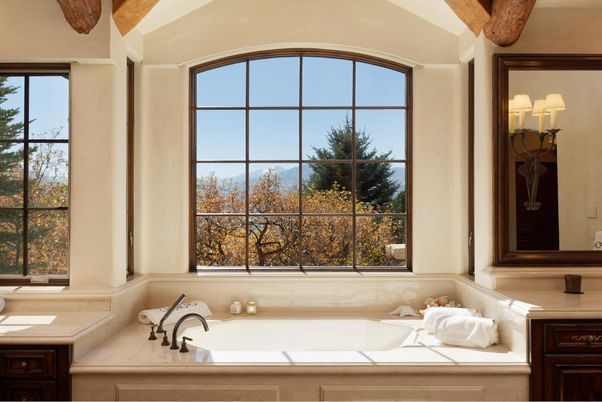 Bathroom, Interior, Wooden Beams
