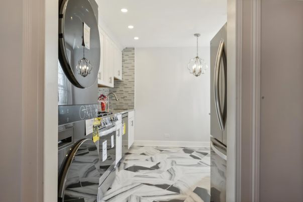 Interior, Kitchen, Marble, Pendant Lights, Recessed Lighting