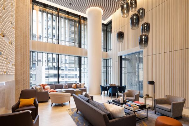 Interior, Living room, Pendant Lights, Wood Texture Flooring