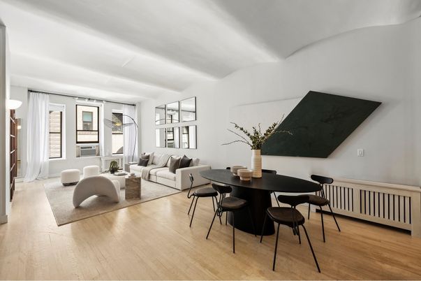 Dining room, Fireplace, Interior, Living room, Pendant Lights, Wood Texture Flooring