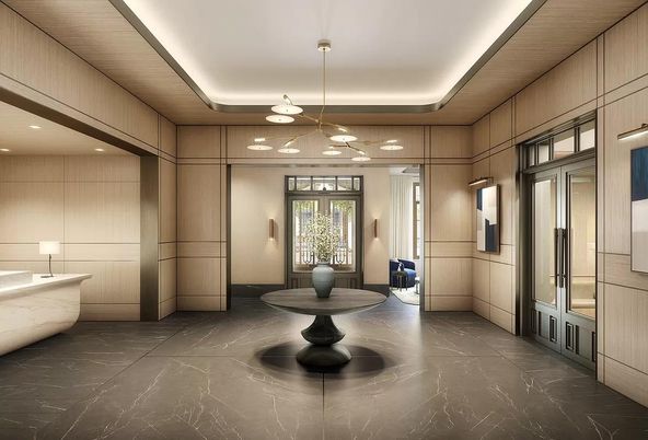 Interior, Marble, Pendant Lights, Recessed Lighting, Wooden Walls