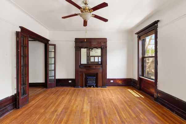 Empty room, Fireplace, Interior, Wood Texture Flooring