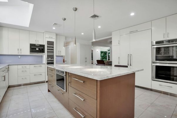 Interior, Kitchen, Pendant Lights, Recessed Lighting, Stainless Steel Appliances