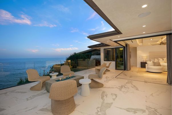 Exterior, Marble, Recessed Lighting, Water
