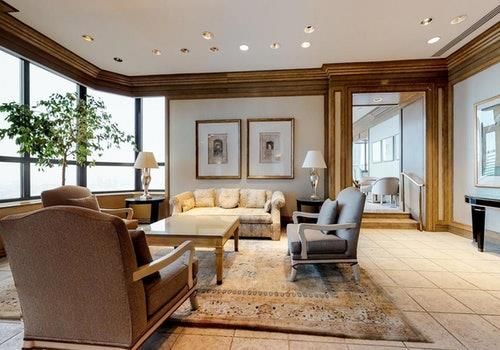 Interior, Living room, Recessed Lighting