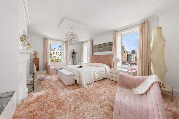 Bedroom, Fireplace, Interior