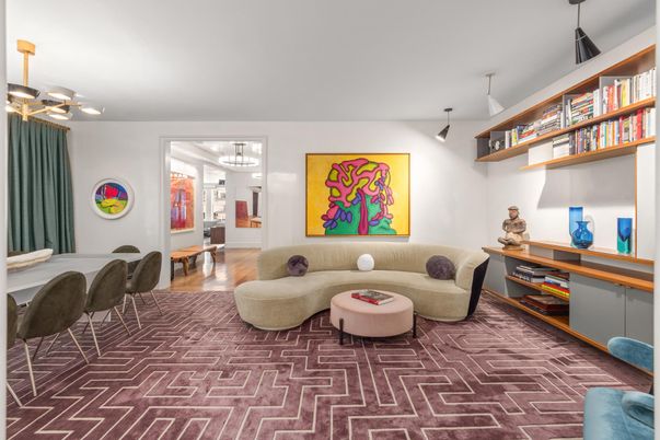 Dining room, Interior, Living room, Pendant Lights, Wood Texture Flooring