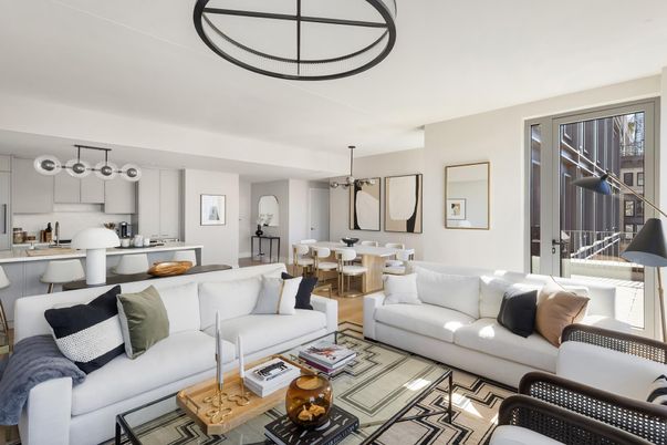 Dining room, Interior, Kitchen, Living room, Pendant Lights