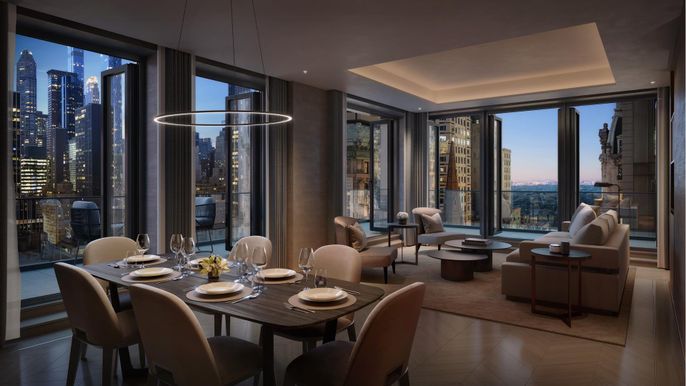 Dining room, Interior, Living room, Pendant Lights, Recessed Lighting