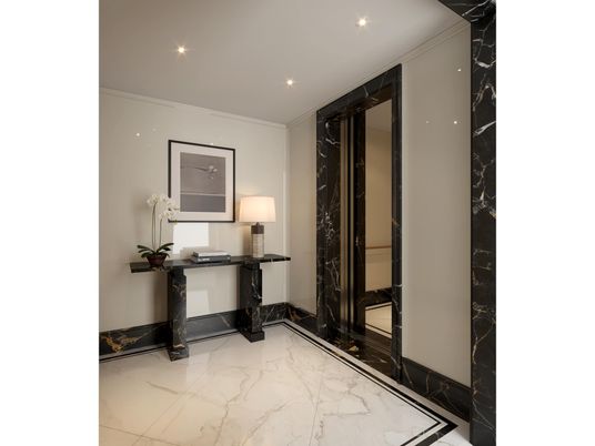 Interior, Marble, Recessed Lighting
