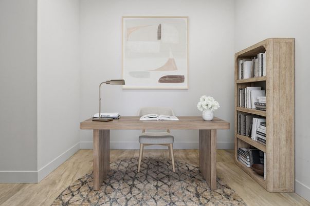 Home Office, Interior, Wood Texture Flooring