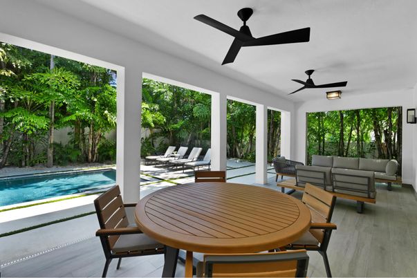 Interior, Pool, Sun Room, Wood Texture Flooring