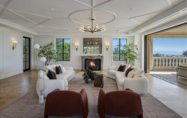 Fireplace, Interior, Living room, Pendant Lights, Recessed Lighting