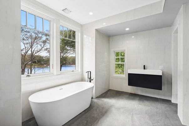 Bathroom, Free Standing Baths, Interior, Recessed Lighting
