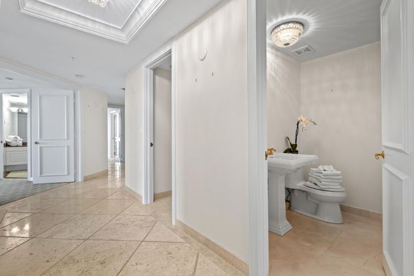 Bathroom, Chandelier, Interior