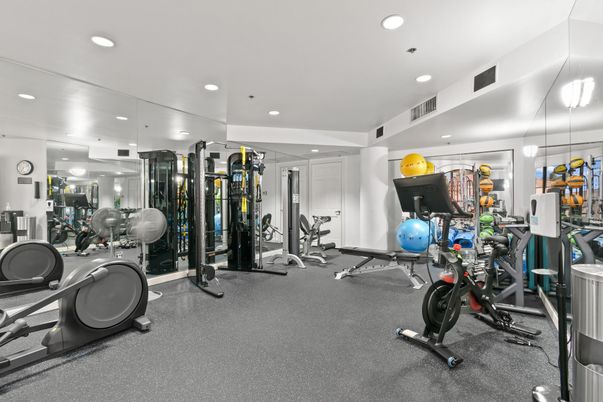 Fitness Equipment, Gym, Interior, Recessed Lighting