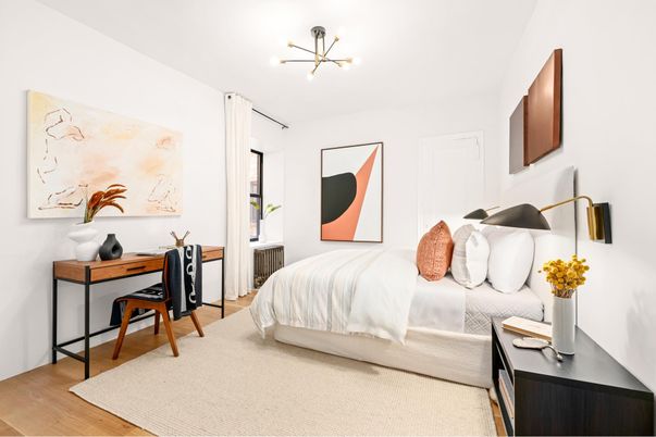 Bedroom, Home Office, Interior, Pendant Lights, Wood Texture Flooring
