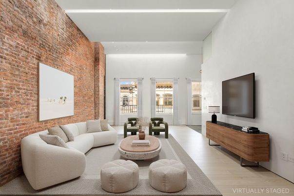 Interior, Living room, Stone Walls, Wood Texture Flooring