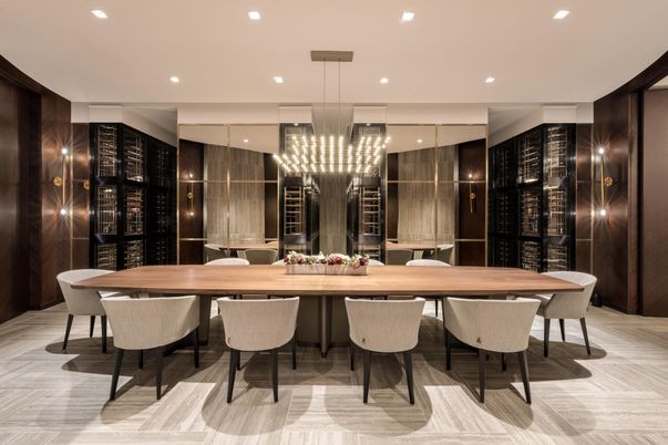 Chandelier, Dining room, Interior, Pendant Lights, Recessed Lighting, Wine Storage