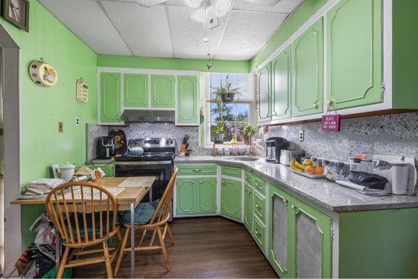 Interior, Kitchen, Wood Texture Flooring