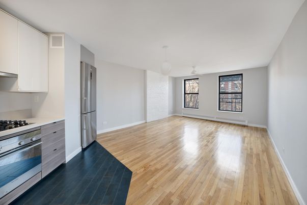 Empty room, Interior, Kitchen, Pendant Lights, Wood Texture Flooring
