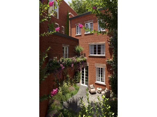 Exterior, Facade, Brick Facade, Rowhouse