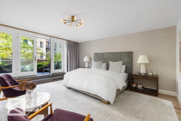 Bedroom, Interior, Pendant Lights, Wood Texture Flooring