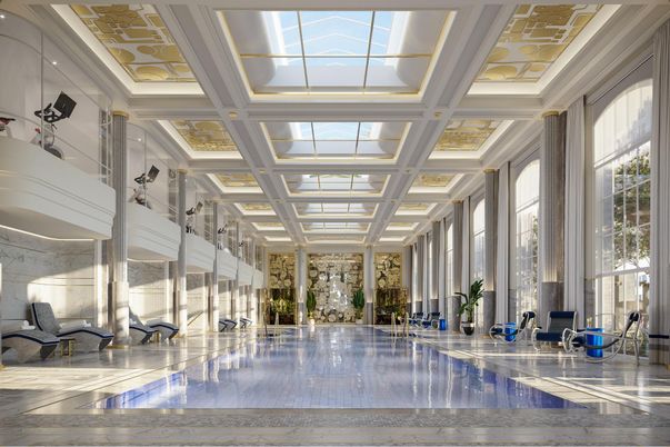 Glass Ceilings, Interior, Pool, Recessed Lighting