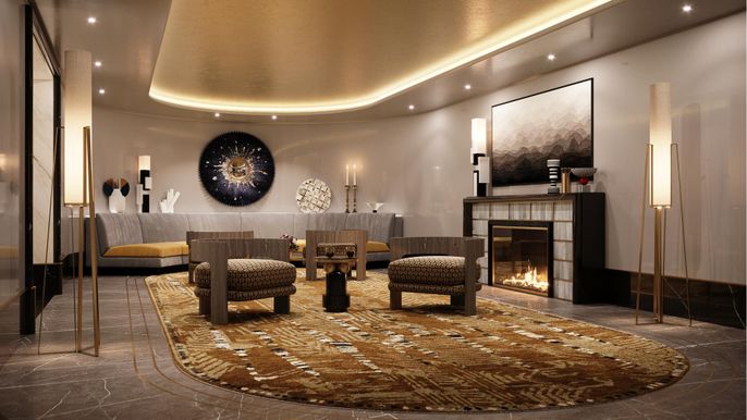 Fireplace, Interior, Recessed Lighting