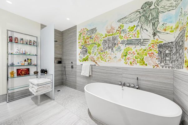 Bathroom, Free Standing Baths, Interior, Recessed Lighting
