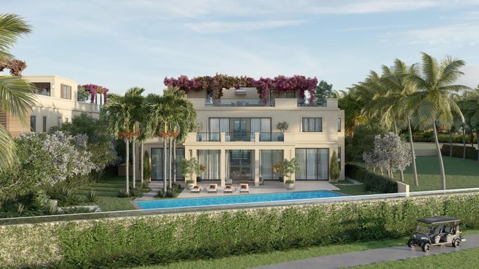 Backyard, Exterior, Facade, Pool, Modern
