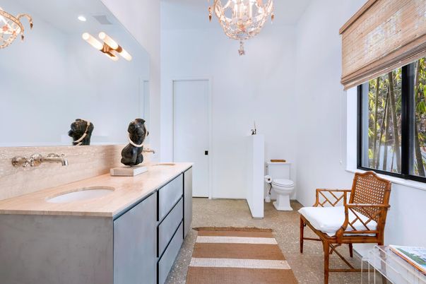 Bathroom, Chandelier, Interior, Recessed Lighting