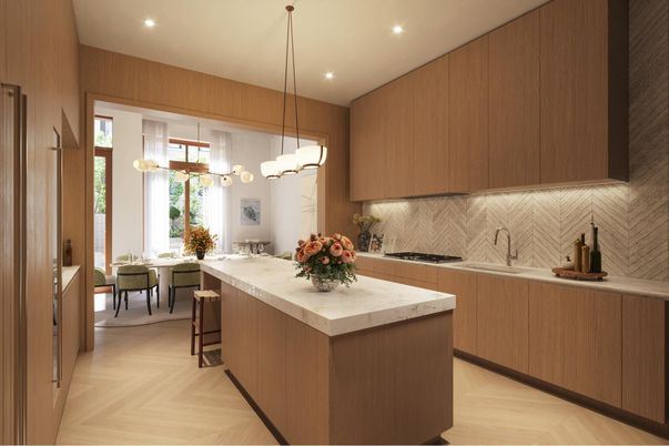 Chandelier, Dining room, Interior, Kitchen, Pendant Lights, Recessed Lighting, Wood Texture Flooring