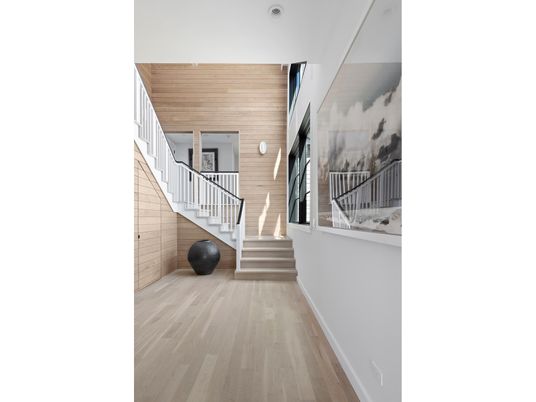 Interior, Recessed Lighting, Wood Texture Flooring, Wooden Walls