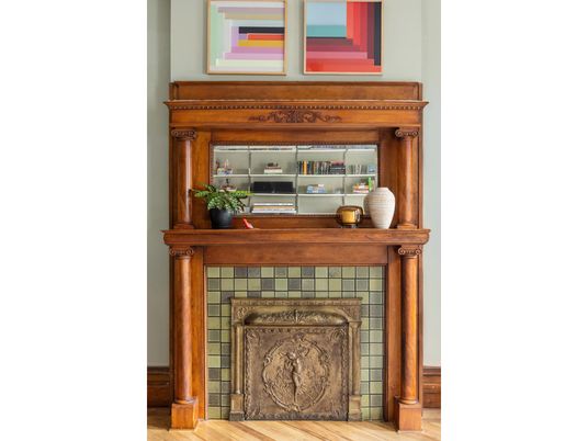 Fireplace, Interior, Wood Texture Flooring