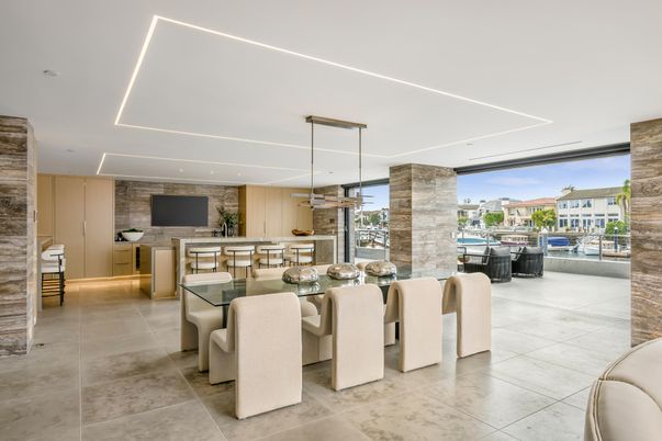 Dining room, Interior, Kitchen, Pendant Lights, Recessed Lighting