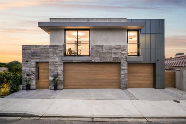 Attached, Exterior, Facade, Modern