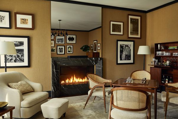 Fireplace, Interior, Pendant Lights