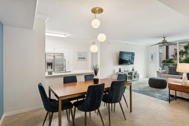 Dining room, Interior, Kitchen, Living room, Pendant Lights, Stainless Steel Appliances