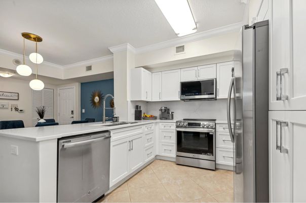 Interior, Kitchen, Pendant Lights, Stainless Steel Appliances
