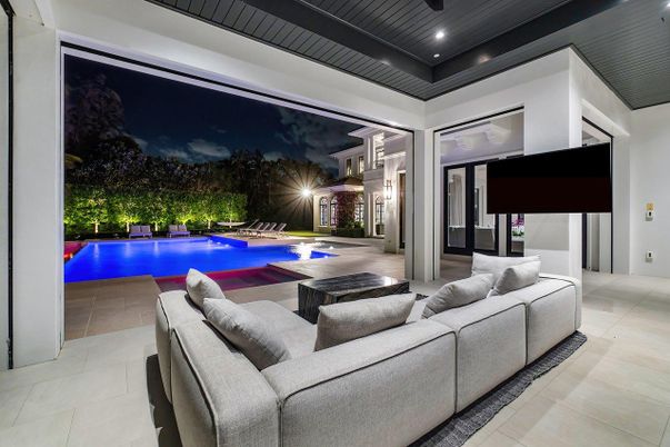 Interior, Living room, Pool, Recessed Lighting